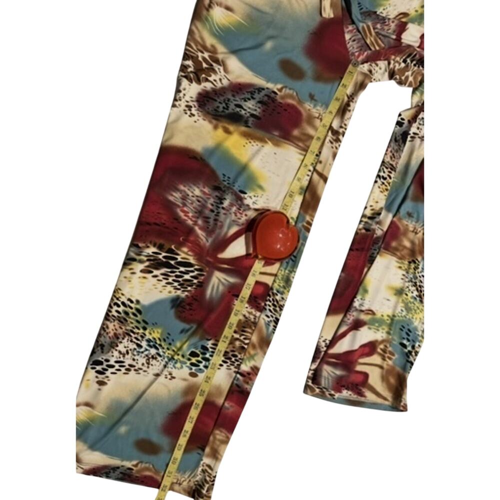 BillBao Women’s Size Med Boho Wide Leg Jumpsuit Animal Print Tropical Vacation - Picture 8 of 8